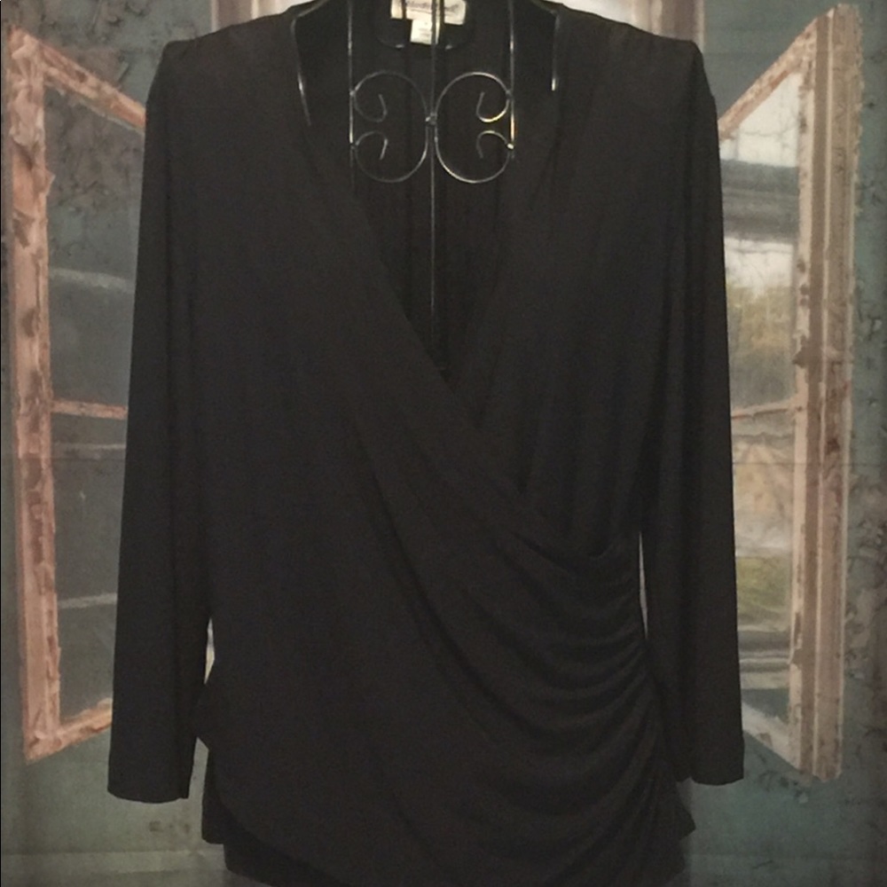 Coldwater Creek faux wrap blouse